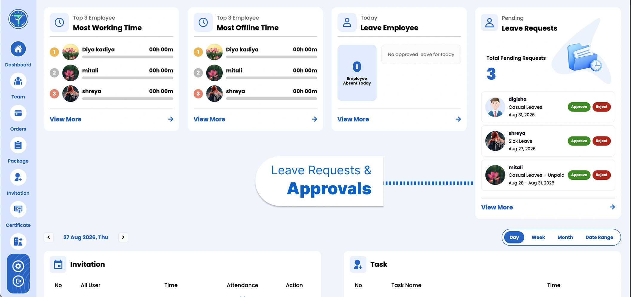 Leave Requests & Approvals