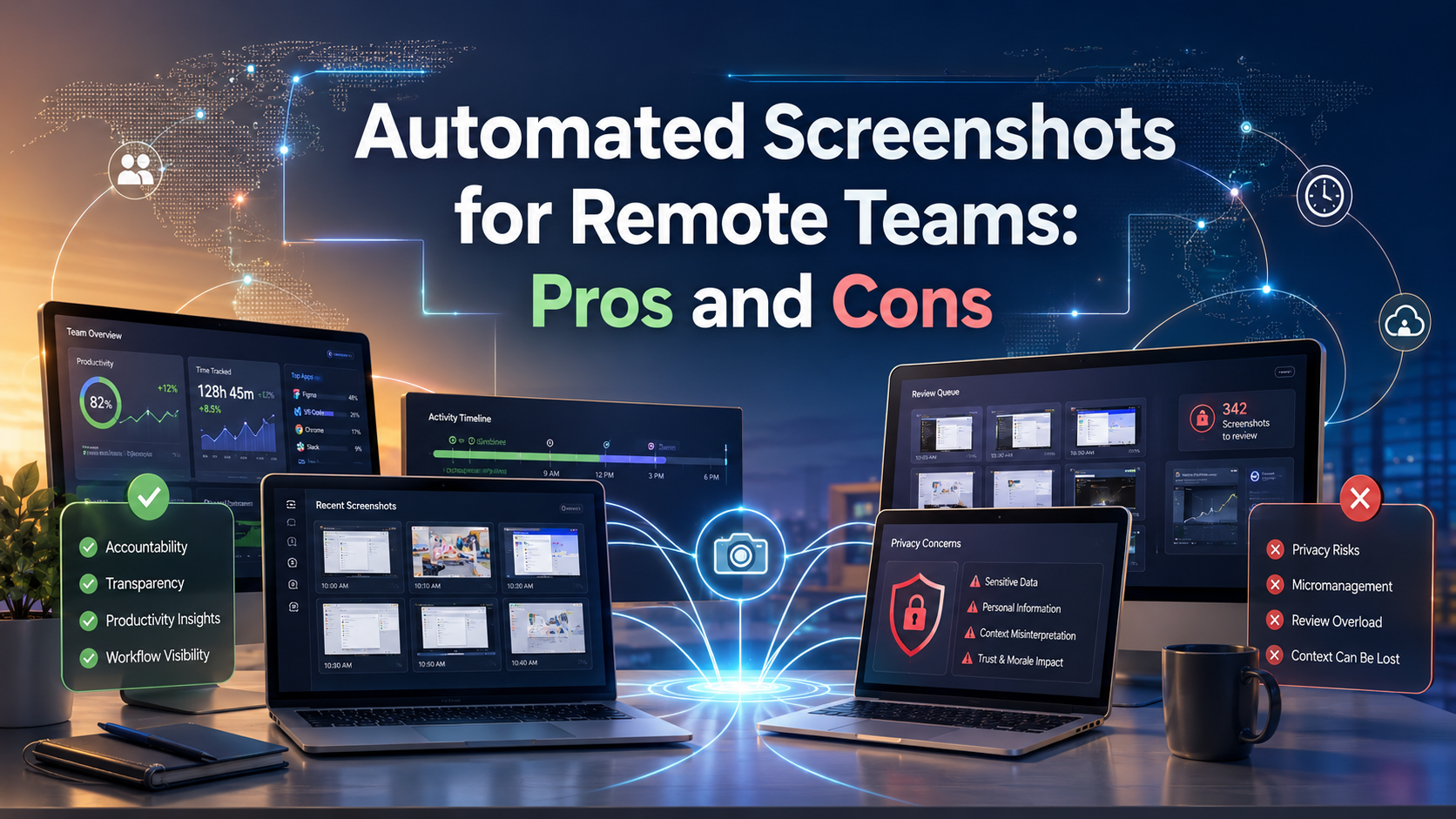 Automated Screenshots for Remote Teams: Pros and Cons